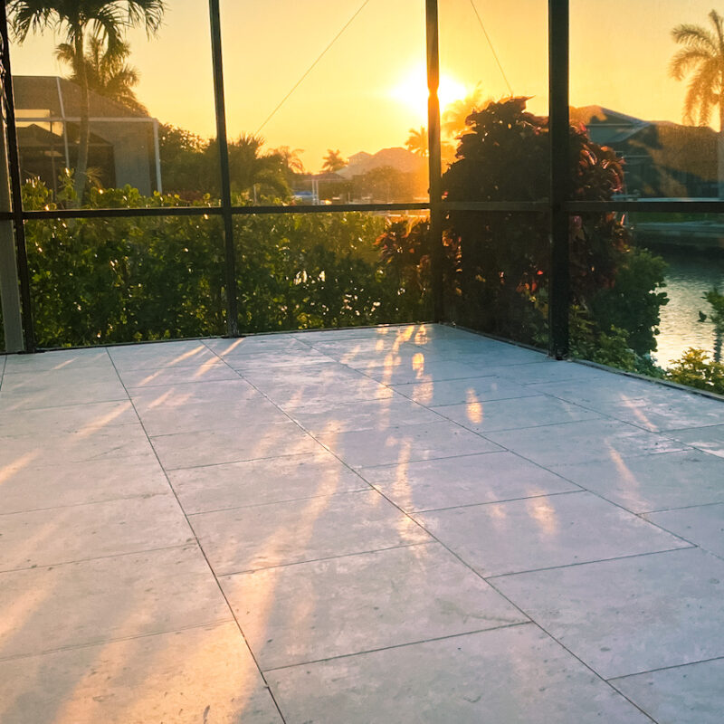 Sunset Patio With Deck Tile